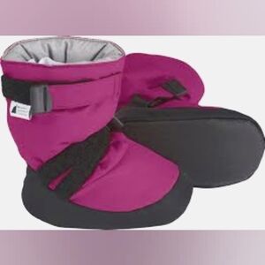 MEC hut booties kids slippers outside inside snow boots purple large